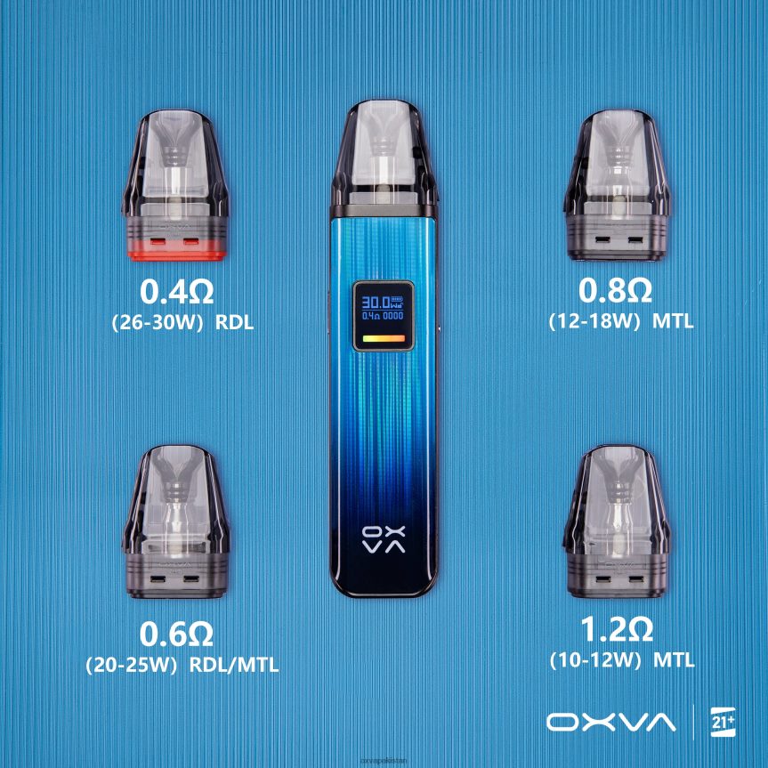 سرمئی OXVA XLIM V3 - OXVA disposable pod - DP622H83 کارتوس سب سے اوپر بھریں